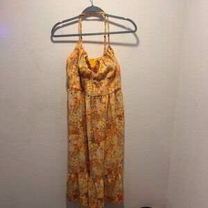 Ladies BCBG Paris Brand Pebble Crepe Midi Dress in Wildflower Whirl Size Medium